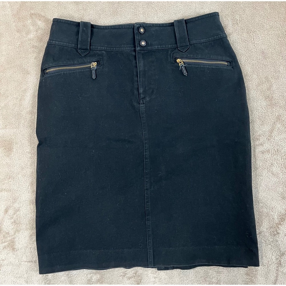 Lauren Ralph Lauren Pencil Skirt Women's 8 Cotton-Blend Knee Length EUC